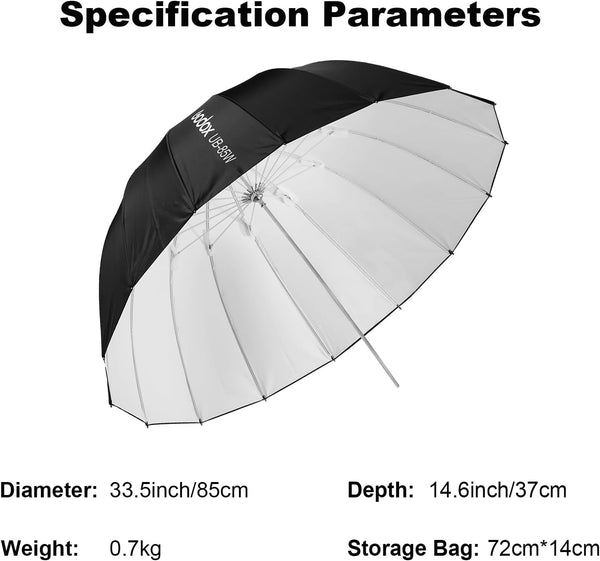 Parapluie Parabolique Godox 85cm UB-85W - Ref 569004