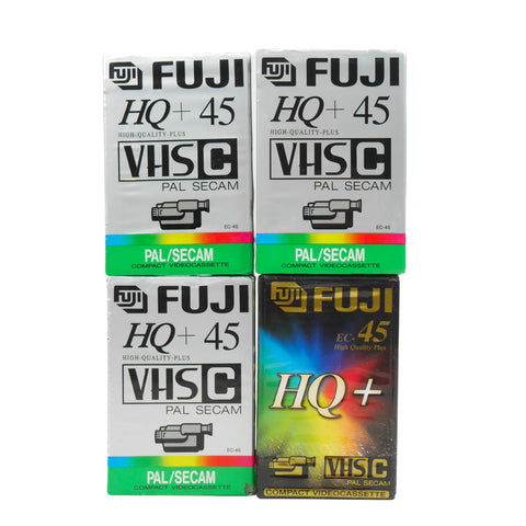 Lot de 4 VHSC Cassettes Fuji HQ+ EC-45 Minutes - 392001