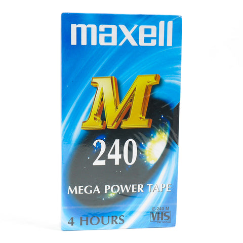 Cassette VHS Maxell 240 Mega Power Tape 4 heures