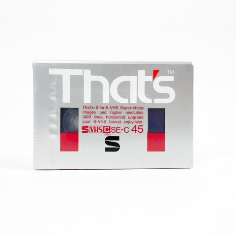 Cassettes SVHS-C 45  minutes That’s S - 481018