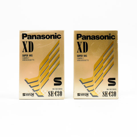 Lot de 2 cassettes Panasonic XD SE-C30 SVHS-C 30  minutes - 481022