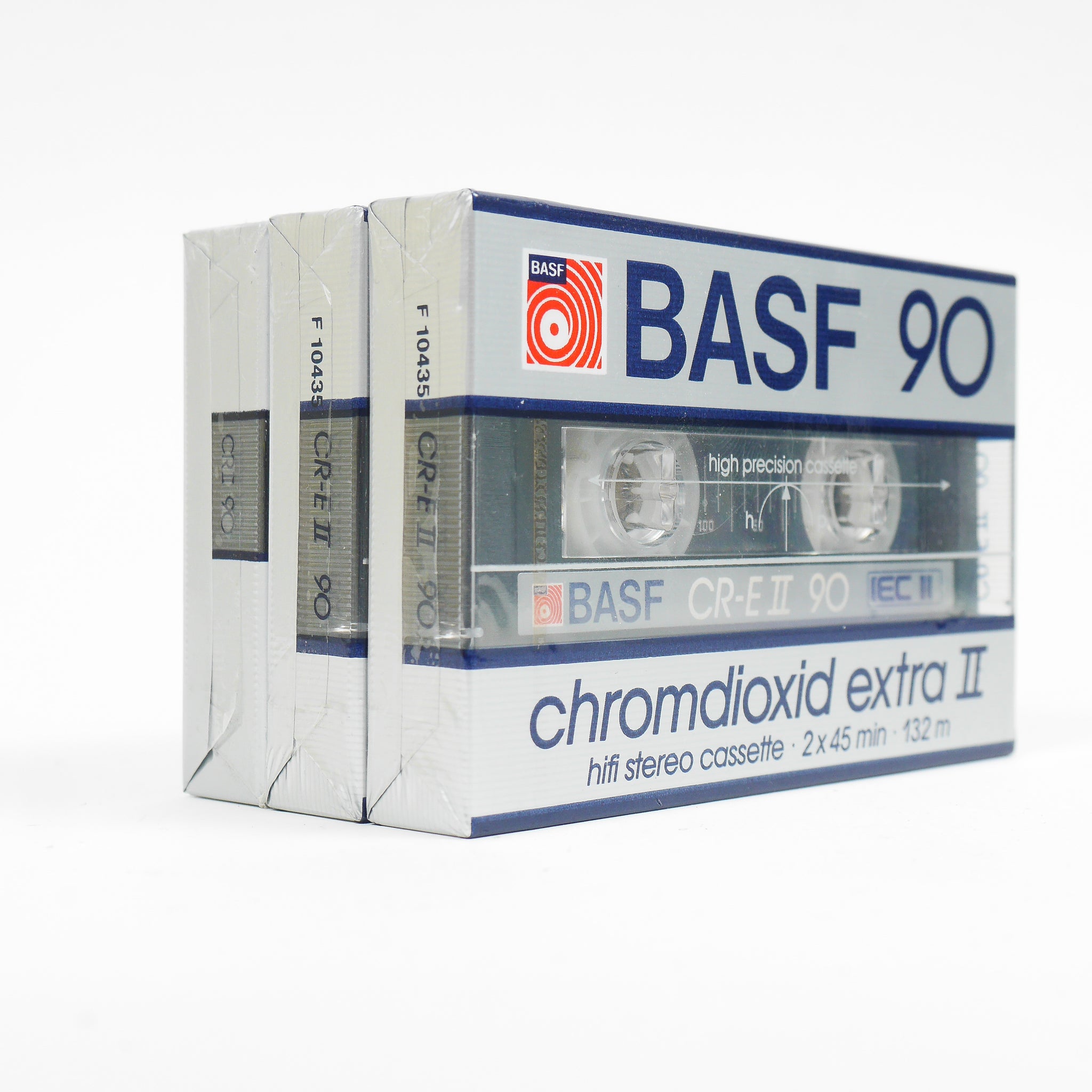 Lot Cassettes BASF Chromodioxid Extra II C90 Minutes x3 - NOS - Ref 502016