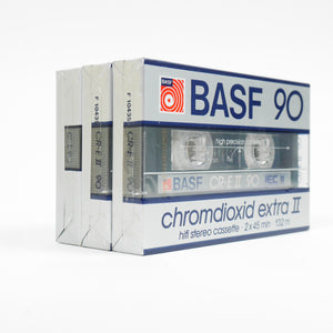 Lot Cassettes BASF Chromodioxid Extra II C90 Minutes x3 - NOS - Ref 502016