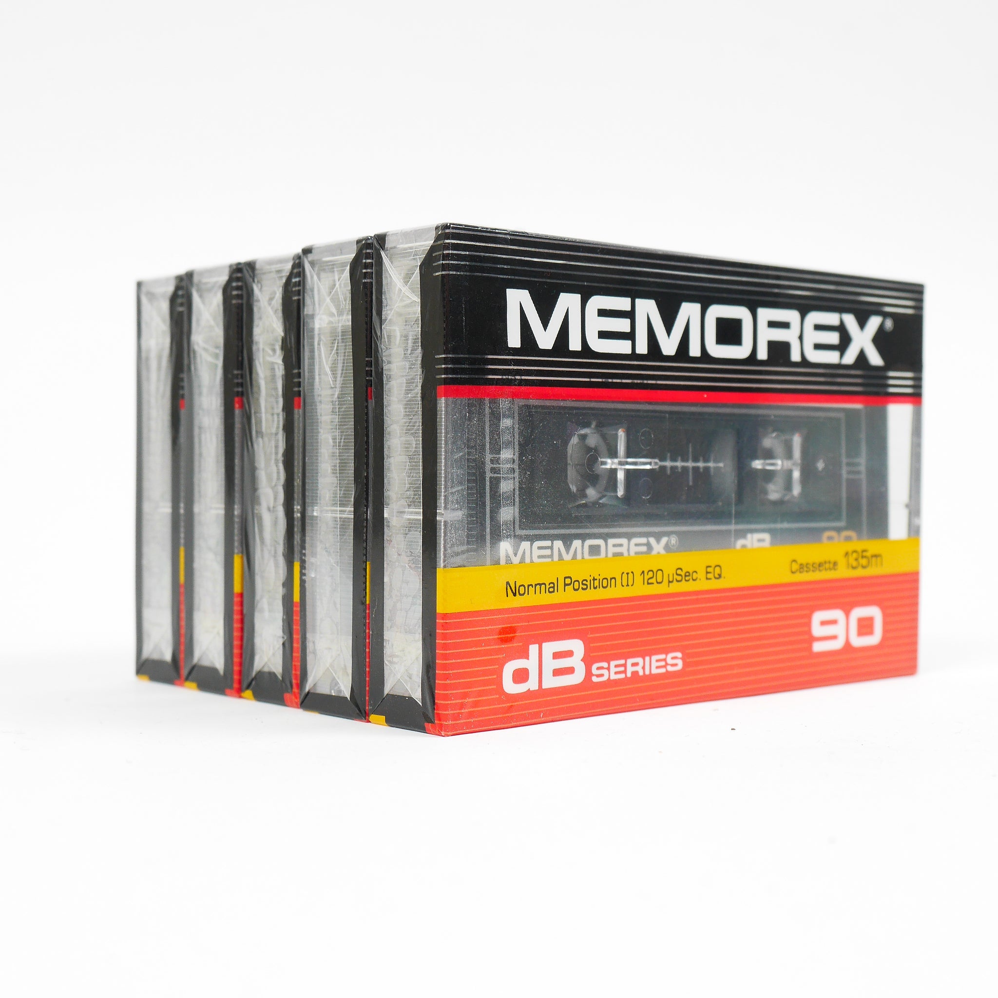Lot Cassettes Memorex DB  C90 Minutes x5 - NOS - Ref 502021
