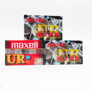 Lot Cassettes Maxell UR x2 60 minutes + 1 30 Minutes - NOS - Ref 502038