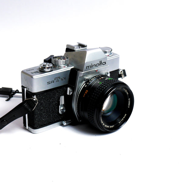Minolta SRT 101 Reflex 24x36 + MC Rokkor PF 50mm f:1.7 Kit complet - Ref 693021