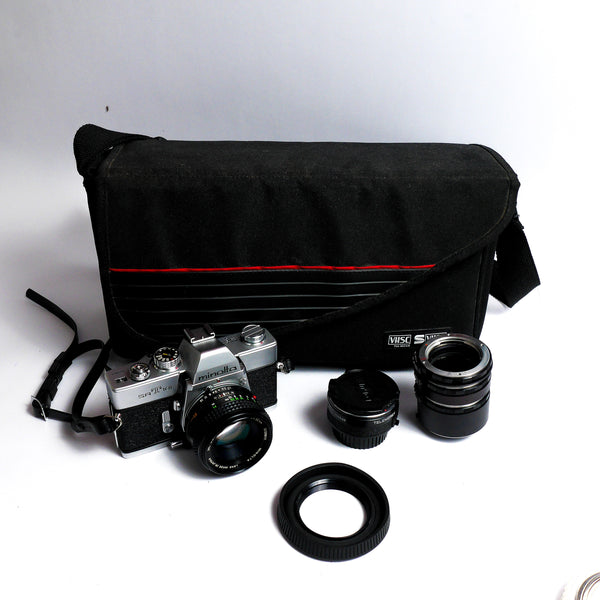 Minolta SRT 101 Reflex 24x36 + MC Rokkor PF 50mm f:1.7 Kit complet - Ref 693021