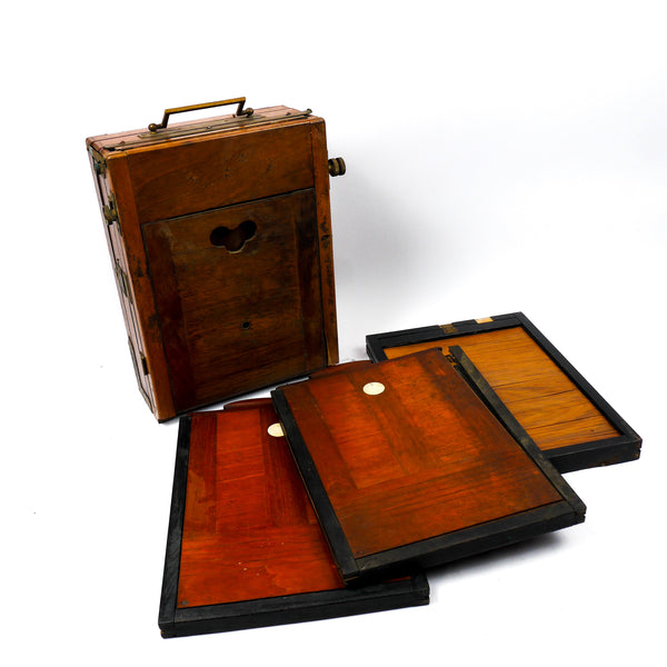 Chambre Photographique 23x18cm Bois et Laiton du 19eme Siècle - 698002
