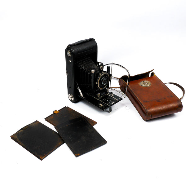 Chambre folding Platos-Film 8x10.5cm Leitz Tessar 12cm f:4,5 Compur- 698003