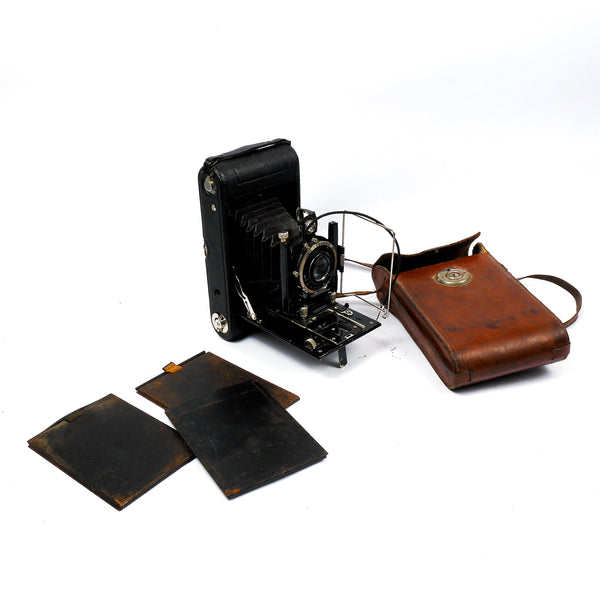 Chambre folding Platos-Film 8x10.5cm Leitz Tessar 12cm f:4,5 Compur- 698003