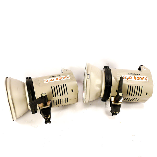 Kit Flash Elinchrom Style 400 FX  x2 + parapluies, pieds, valise ect… - 706012