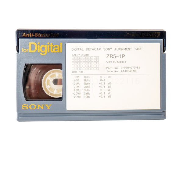 Sony Digital Betacam Alignment Tape ZR5-1P Audio/Video - Broadcast