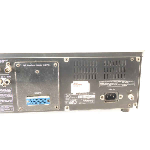 Magnetoscopio Profesional S-VHS Panasonic AG-7350 PAL/NICAM — Error 03 (requiere revisión)