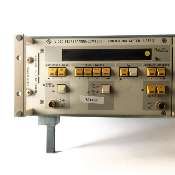 Rohde & Schwarz UPSF2 + Módulo UPSF2E2 — Medidor de Ruido de Vídeo Profesional