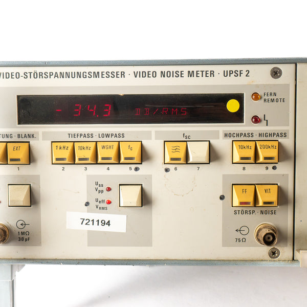 Rohde & Schwarz UPSF2 + Módulo UPSF2E2 — Medidor de Ruido de Vídeo Profesional