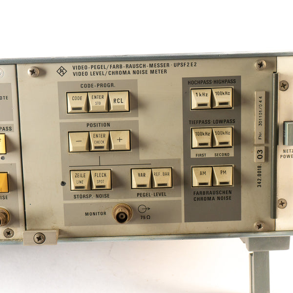 Rohde & Schwarz UPSF2 + Módulo UPSF2E2 — Medidor de Ruido de Vídeo Profesional