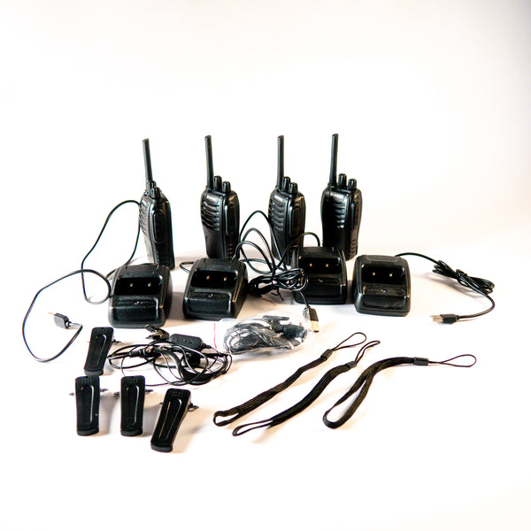 Baofeng BF-88E – Set de 4 Talkies-Walkies PMR446 + Accessoires – Occasion