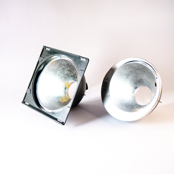Broncolor Impact – Set of 2 Bayonet Reflectors – Heavily Used / Functional