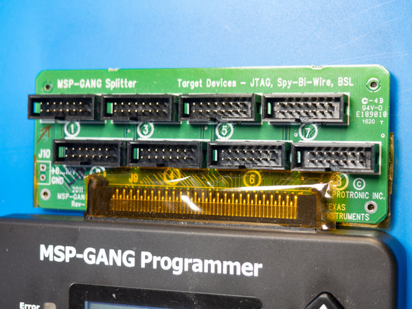 Programador Texas Instruments MSP-GANG (Elprotronic) - Probado OK, con splitter y fuente de alimentación