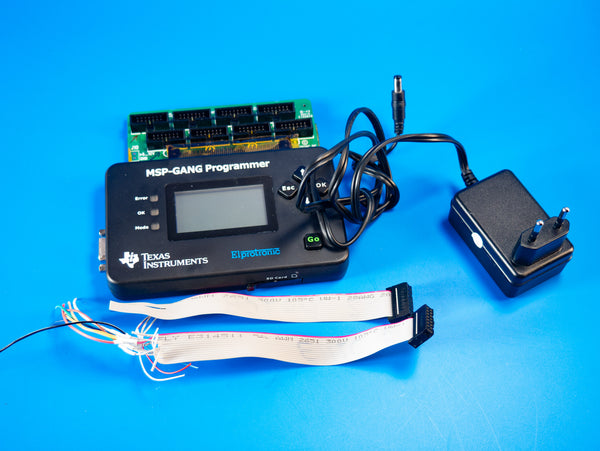 Programador Texas Instruments MSP-GANG (Elprotronic) - Probado OK, con splitter y fuente de alimentación