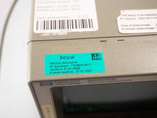 Oscilloscope Hewlett Packard 54600B 100 MHz 2 voies - Testé OK, sans poignée ni sondes