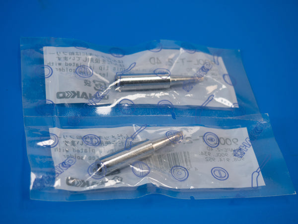 Lot de 2 pannes de fer à souder Hakko 900L-T-2.4D (pour 900L, 934, 908, 914, 952) - Neuf, sachets d'origine