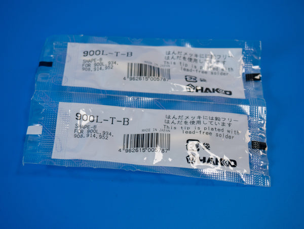 Lot de 2 pannes de fer à souder Hakko 900L-T-B (pour 900L, 934, 908, 914, 952) - Neuf, sachets d'origine
